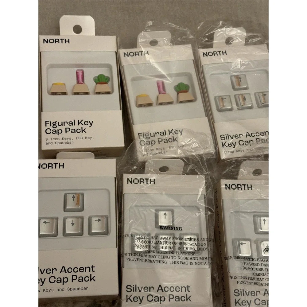 north figural key cap pack Lot Of 9 Packs New